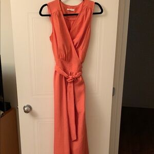 Max cocos Orange Maxi Wrap Dress for Cocktail